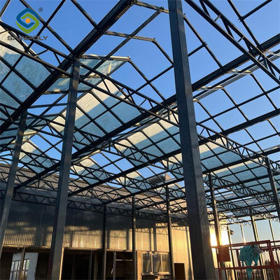 Multispan Agricultural Venlo Glass Greenhouse Hot Galvanized Steel Customized