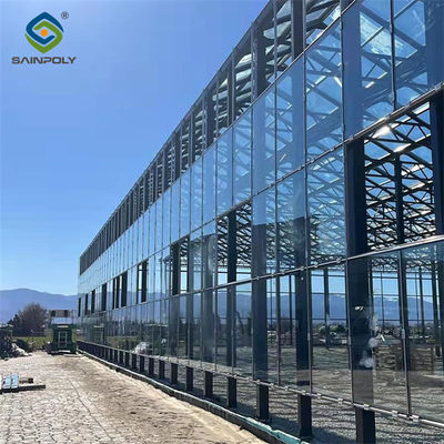 Agricultural Venlo Commercial Glass Greenhouse Width 9.6m With Hydroponic System